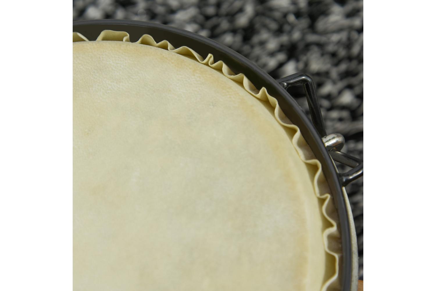 Homcom Wooden Bongo Drum Set with Carry Bag | Brown-8