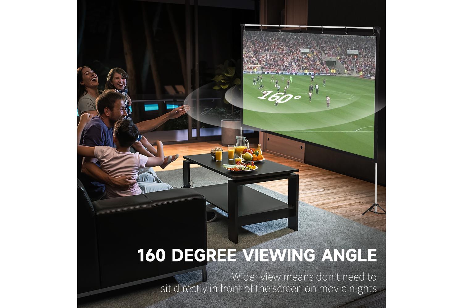 Homcom 4k HD Projector Screen and Stand-3