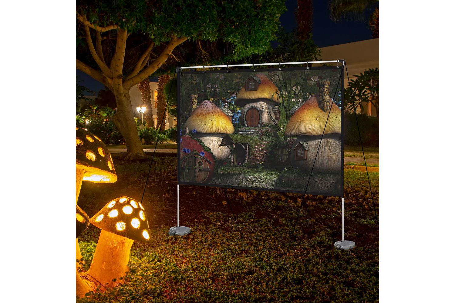 Homcom 4k HD Projector Screen and Stand-8