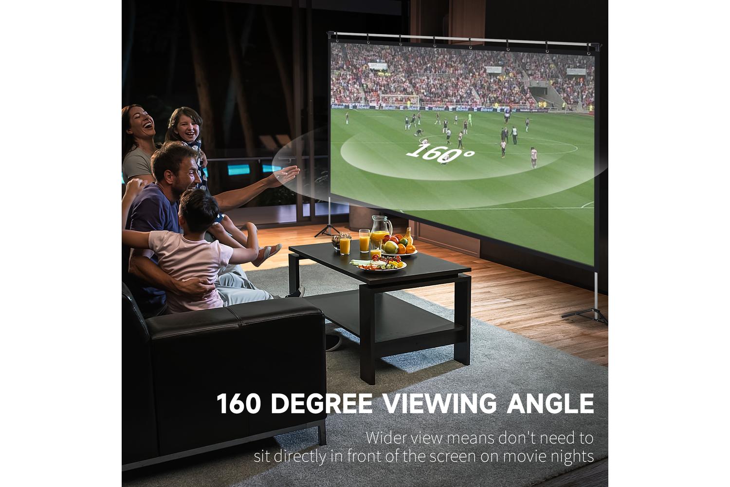 Homcom 4k HD Projector Screen and Stand-3