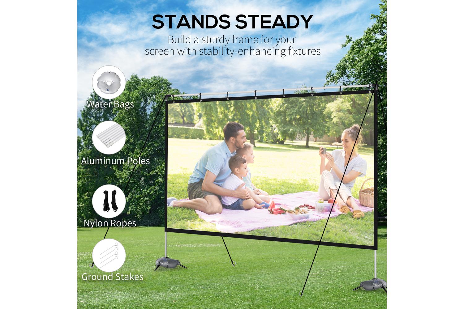 Homcom 4k HD Projector Screen and Stand-6