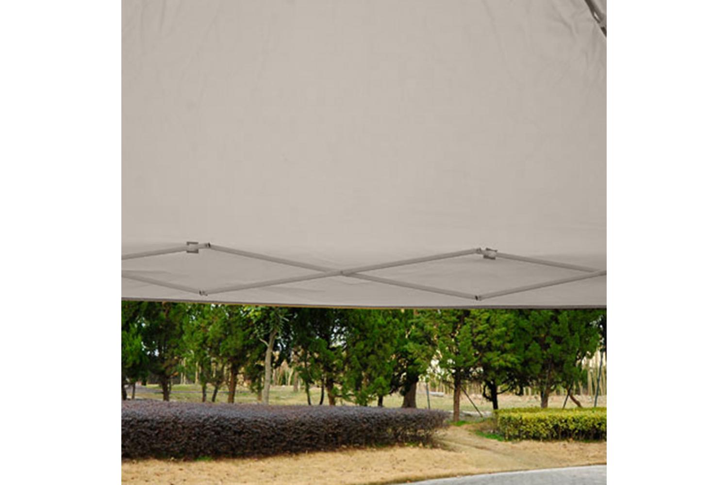 Outsunny Gazebo Pop Up Camping Tent | Tan-8