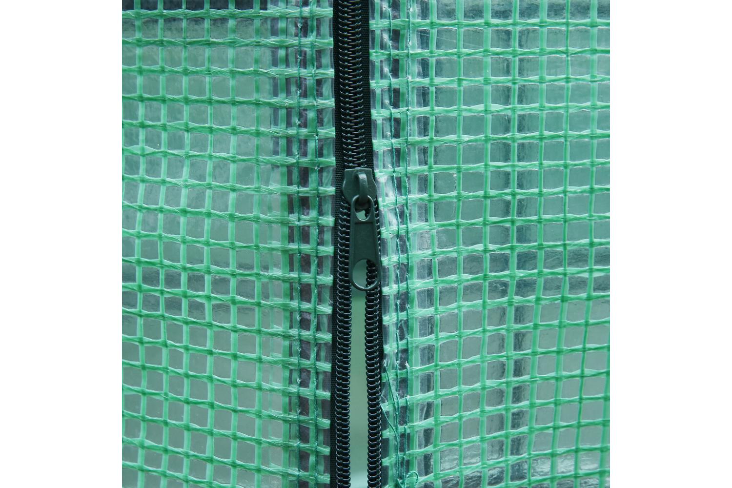 Outsunny Hexagon Walk in Greenhouse | Dark Green-7