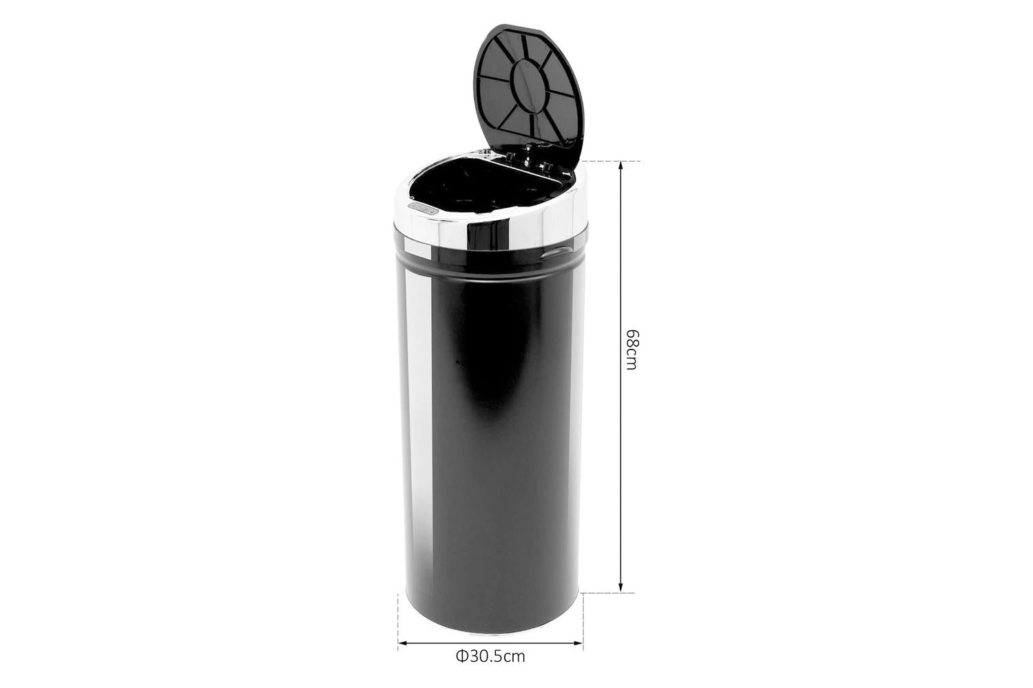 Homcom Stainless Steel Sensor Trash Can W/ Bucket | Black-2