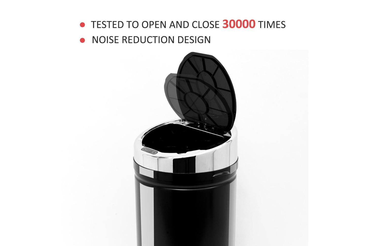 Homcom Stainless Steel Sensor Trash Can W/ Bucket | Black-5