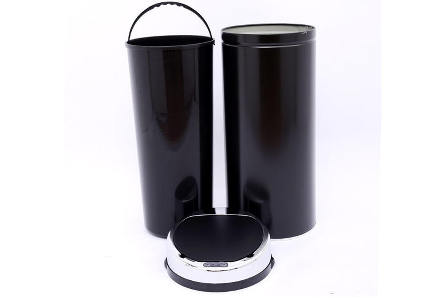 Homcom Stainless Steel Sensor Trash Can W/ Bucket | Black-6