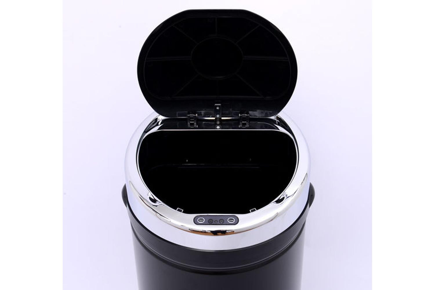 Homcom Stainless Steel Sensor Trash Can W/ Bucket | Black-7