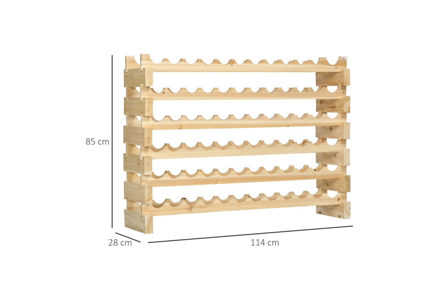 Homcom 6 Tier Wooden Wine Rack-2