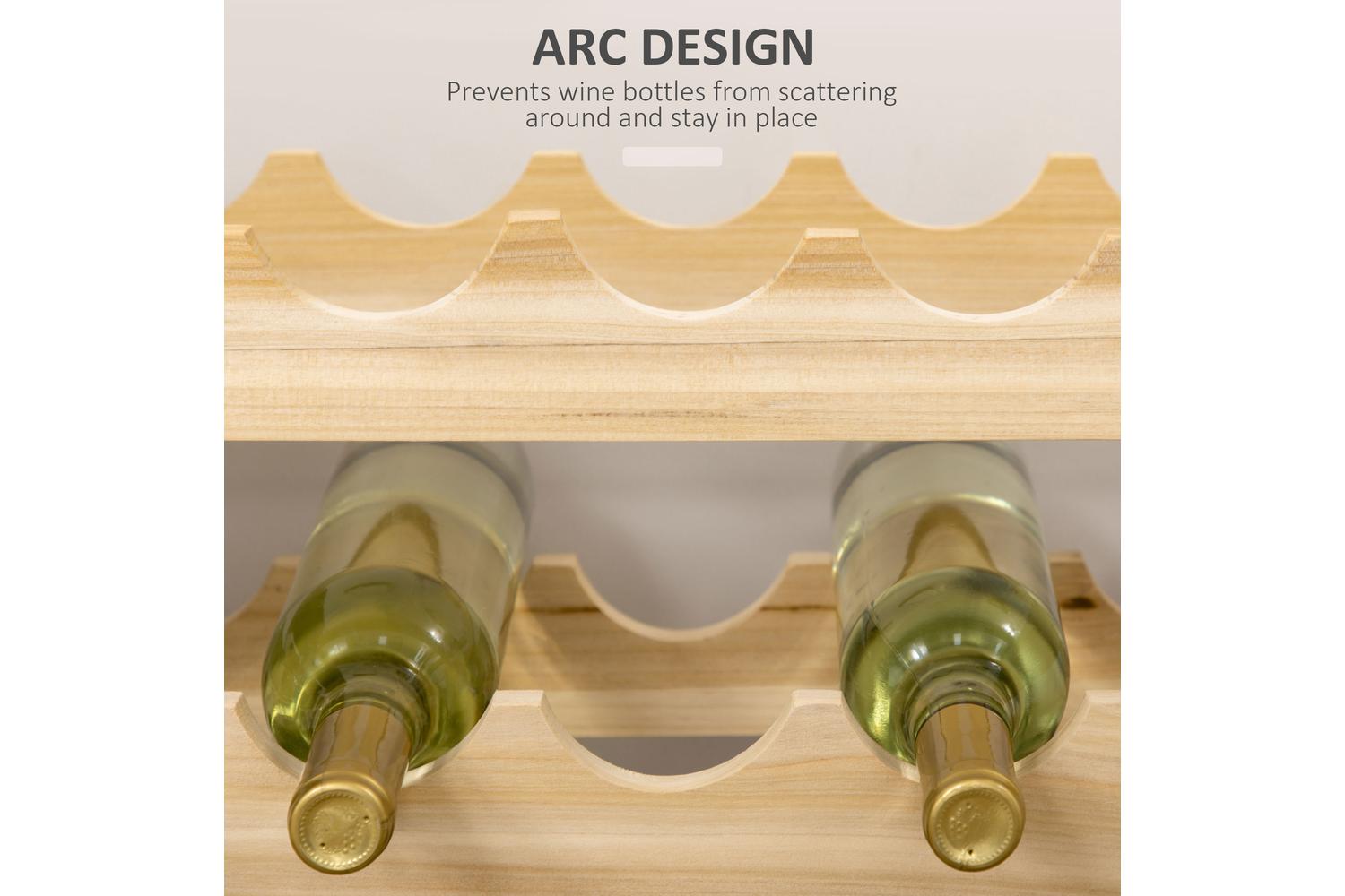 Homcom 6 Tier Wooden Wine Rack-4