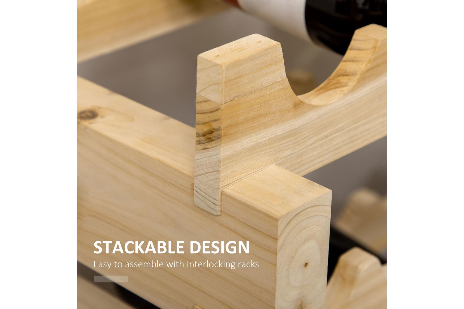 Homcom 6 Tier Wooden Wine Rack-5