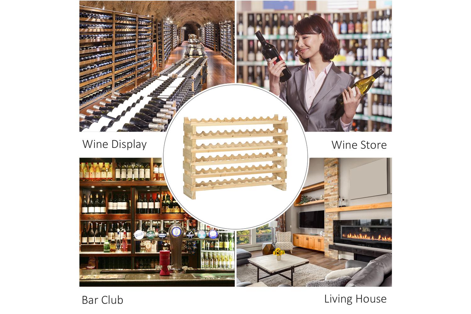 Homcom 6 Tier Wooden Wine Rack-6