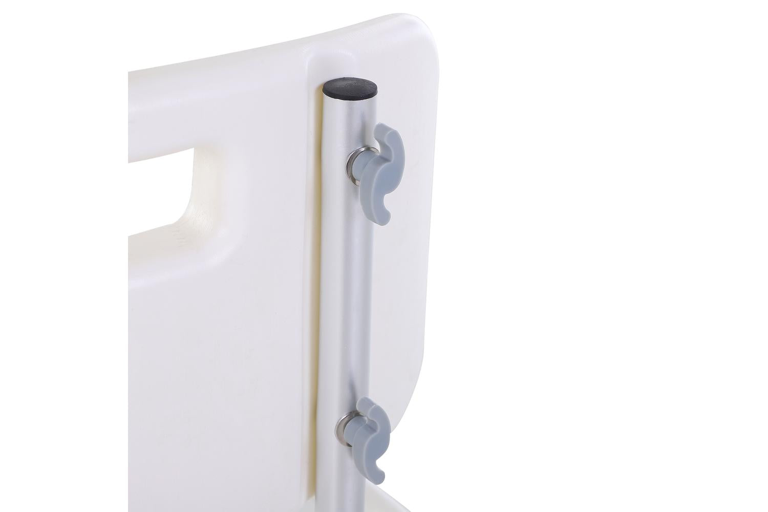 Homcom Height Adjustable Spa Shower Chair | White/Silver-7