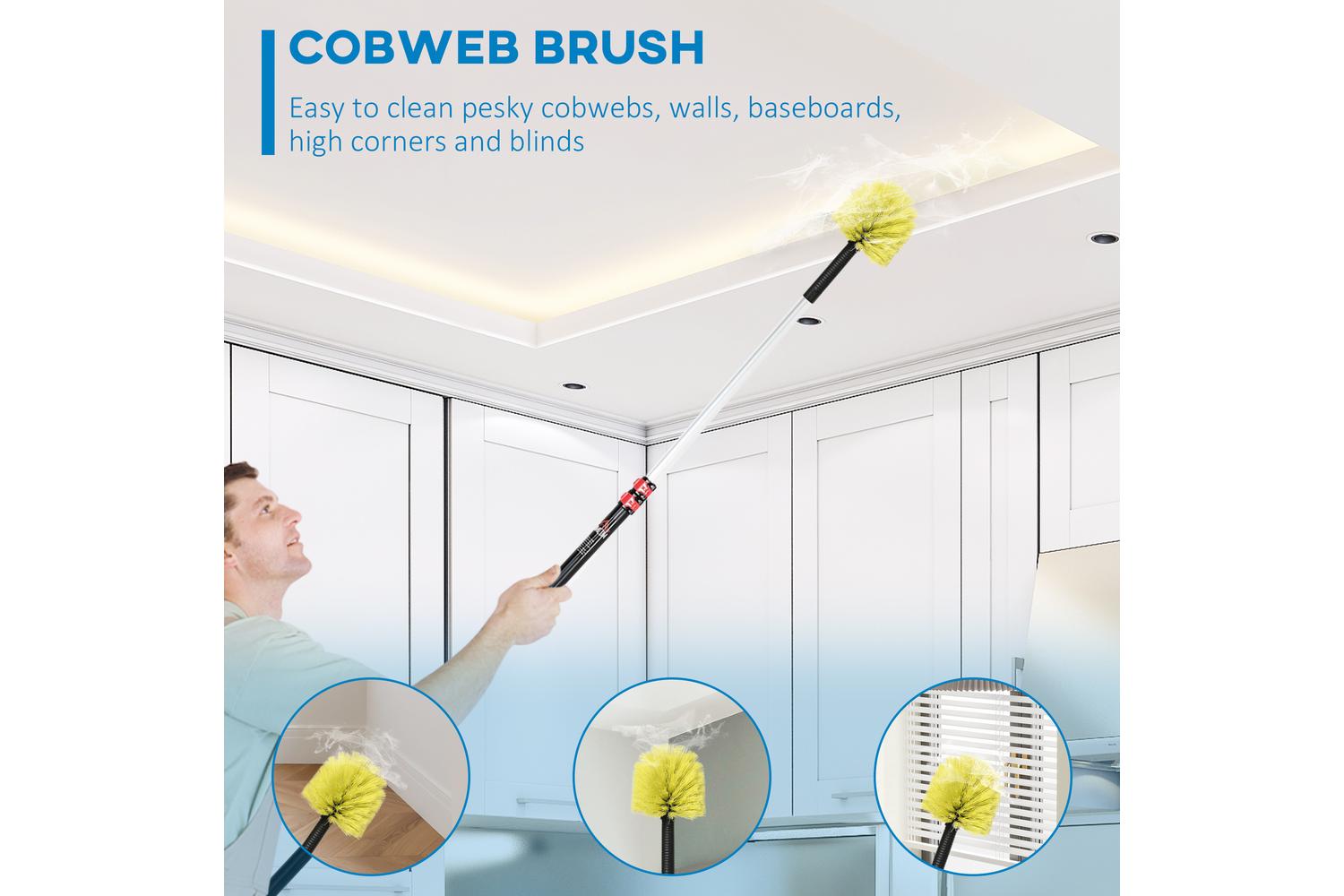 Homcom Extendable Duster Cleaning Kit | Yellow/Grey-4