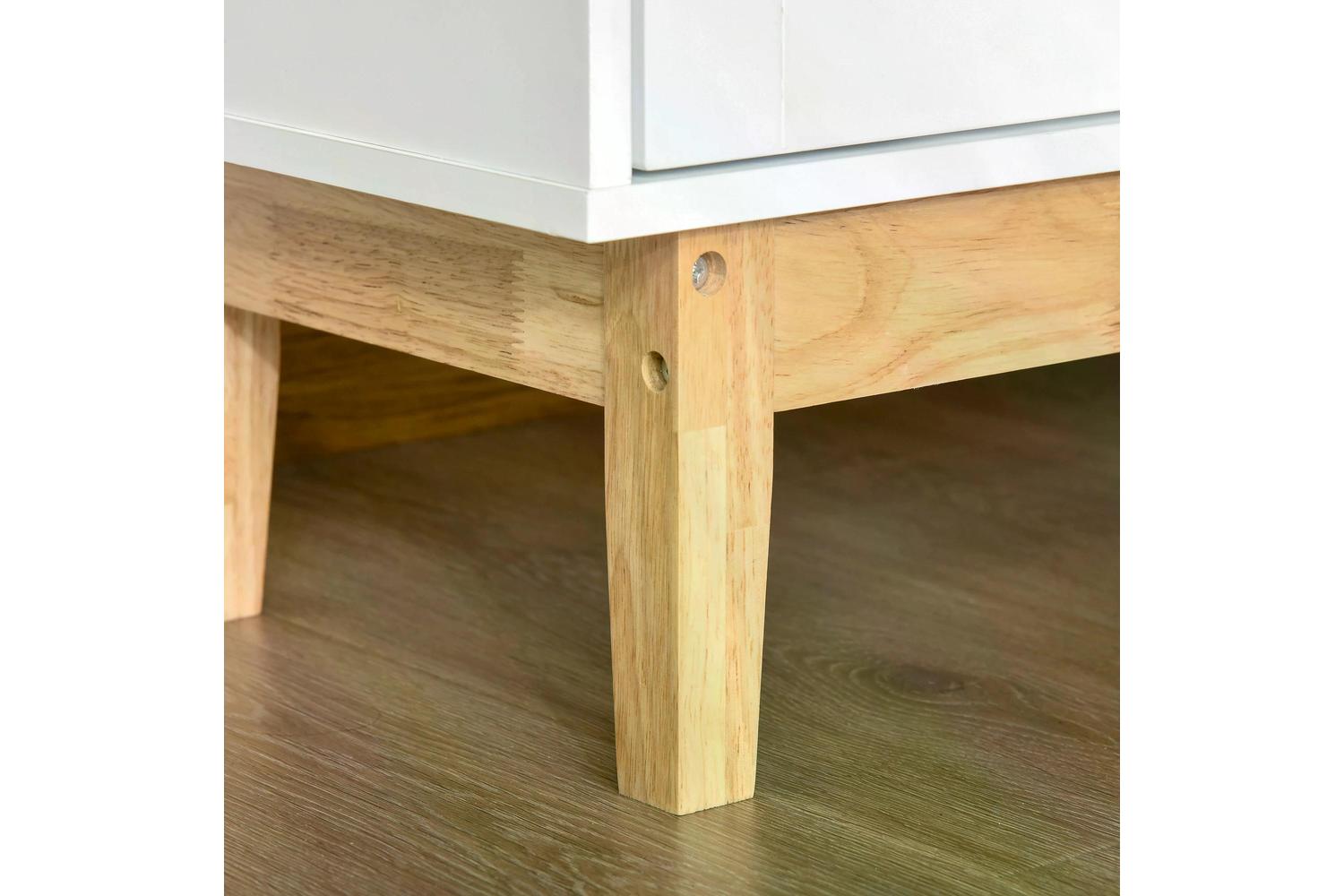 Homcom Freestanding Wine Cabinet | White Oak-8