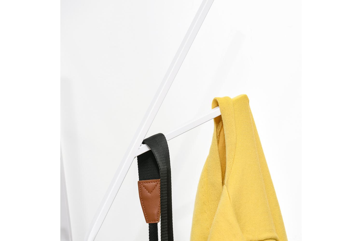 Homcom Free Standing Coat Rack with Shelf Holder Stand | White-6