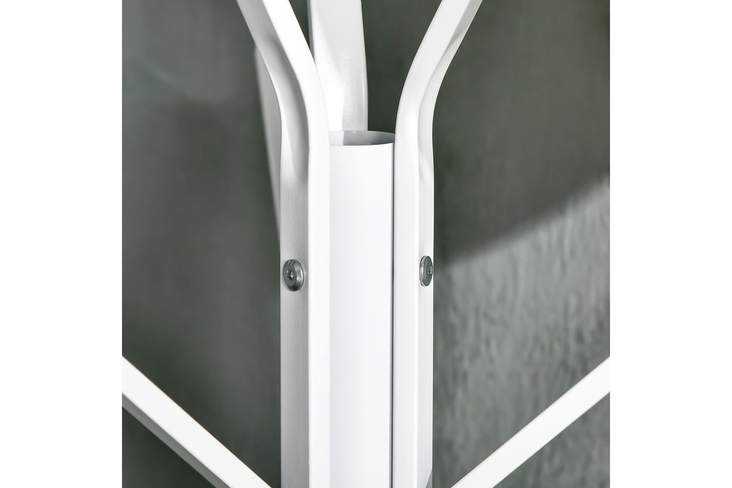 Homcom Free Standing Coat Rack with Shelf Holder Stand | White-8