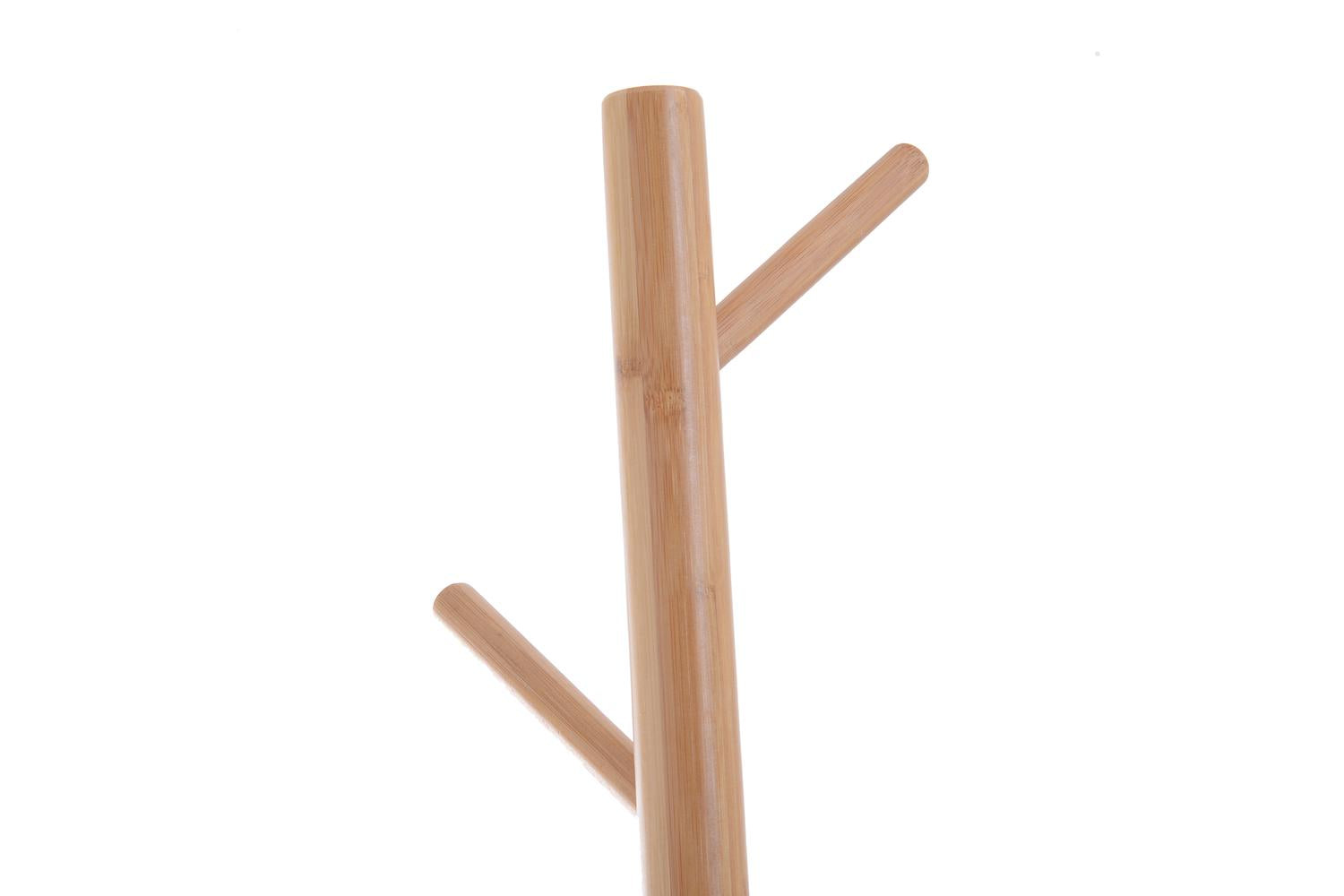 Homcom Coat Rack Storage Bench | White/Natural Wood-7