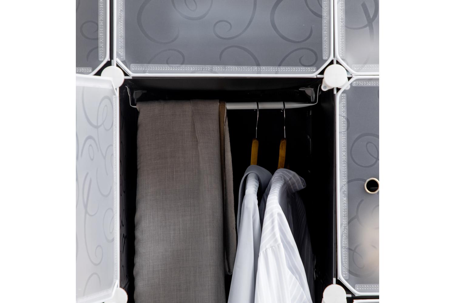 Homcom Plastic Storage Drawers for Clothes | Black/White-7