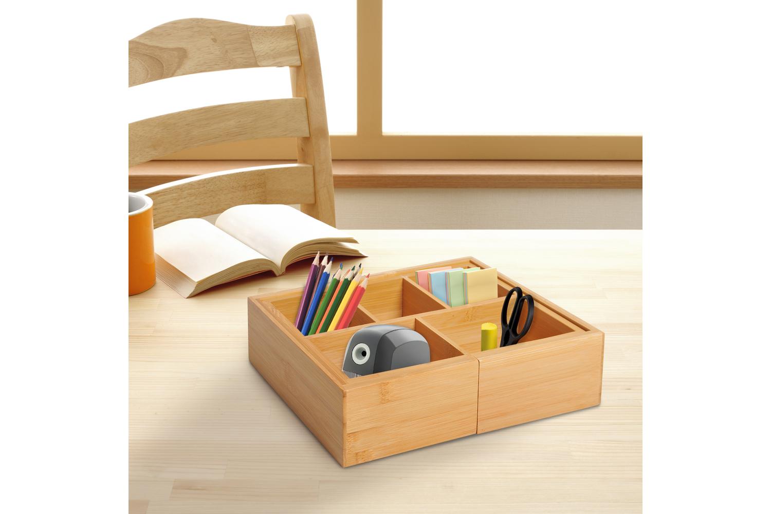 Homcom Expandable Drawer Inserts Wooden Storage Holder Kitchen |  Bamboo