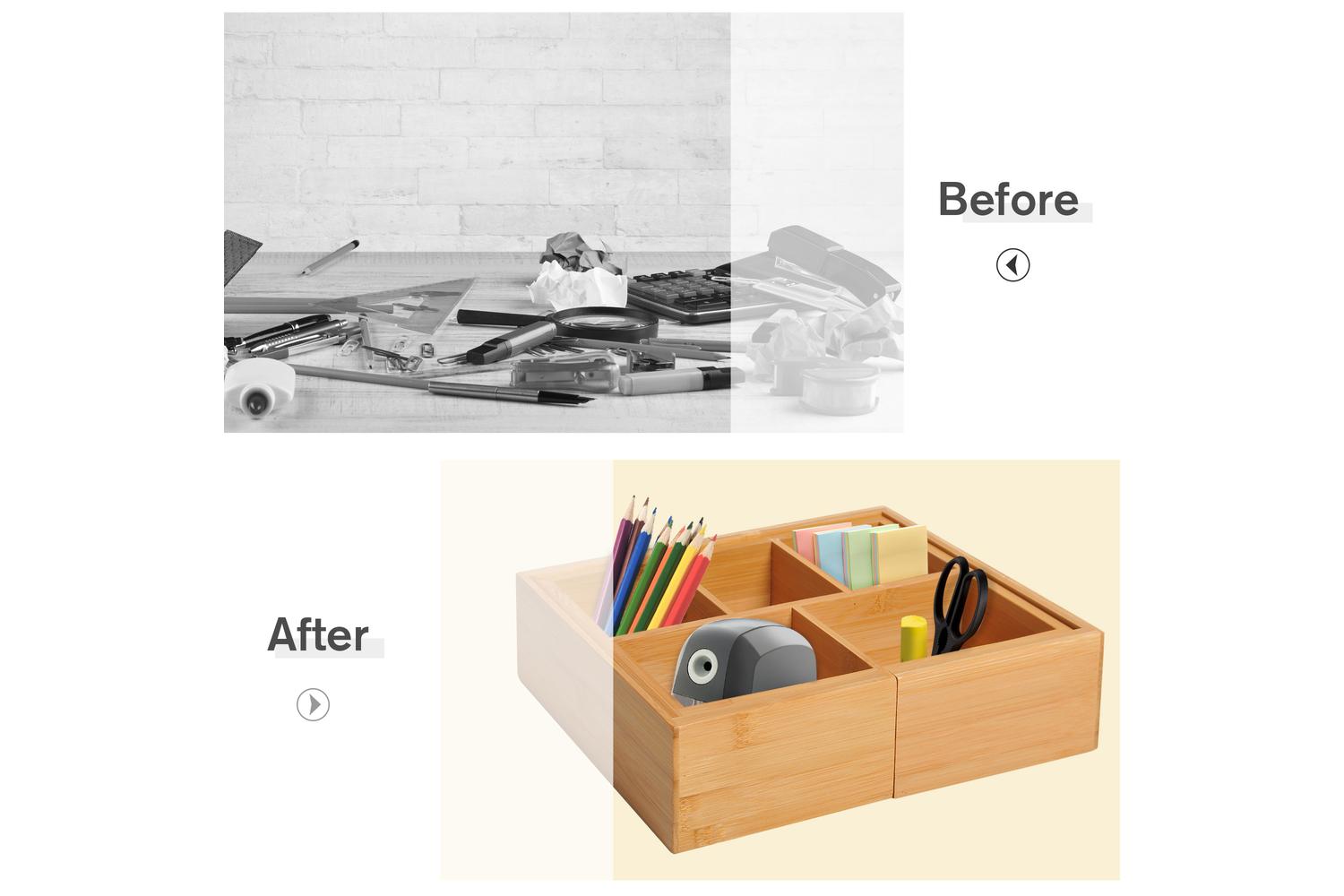 Homcom Expandable Drawer Inserts Wooden Storage Holder Kitchen |  Bamboo-5