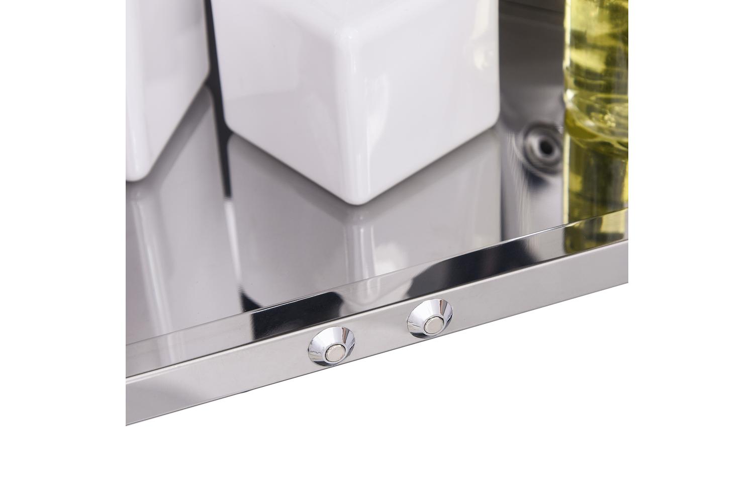 Kleankin Wall Mounted Corner Bathroom Mirror Cabinet | Silver-7
