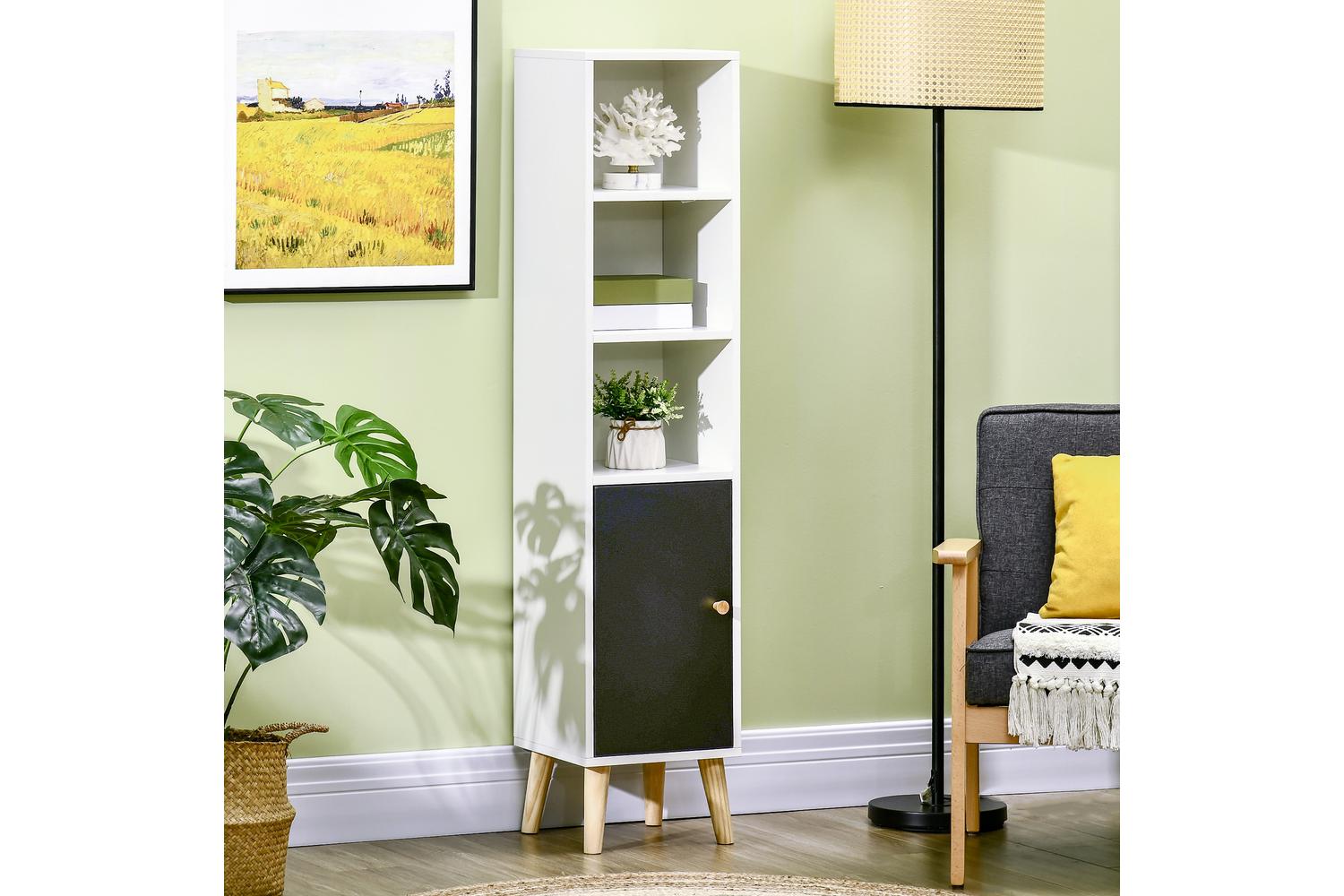Kleankin Adjustable Shelves Bathroom Storage Cabinet | White