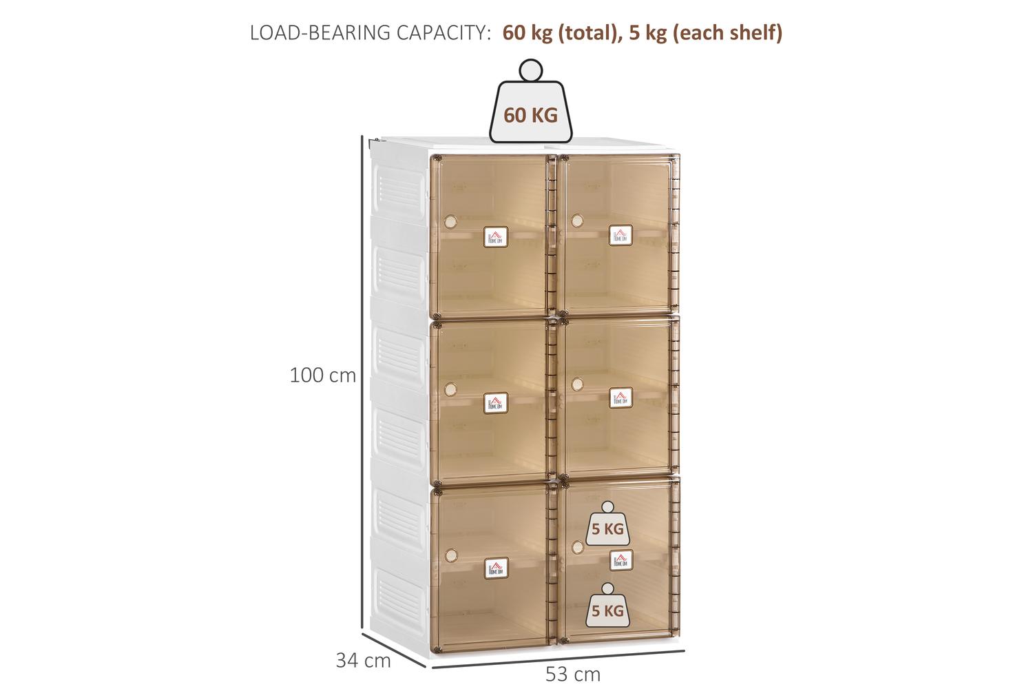Homcom Portable Shoe Rack Organizer | White/Brown-2