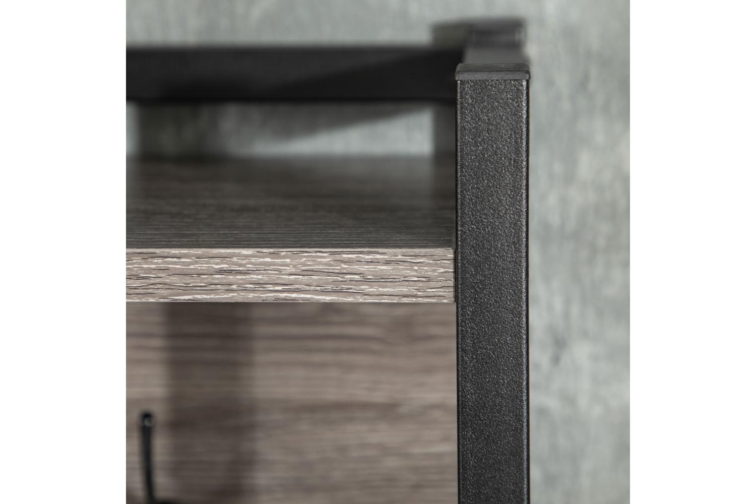 Homcom Wall-Mounted Coat Rack with Open Storage Shelf | Grey-8