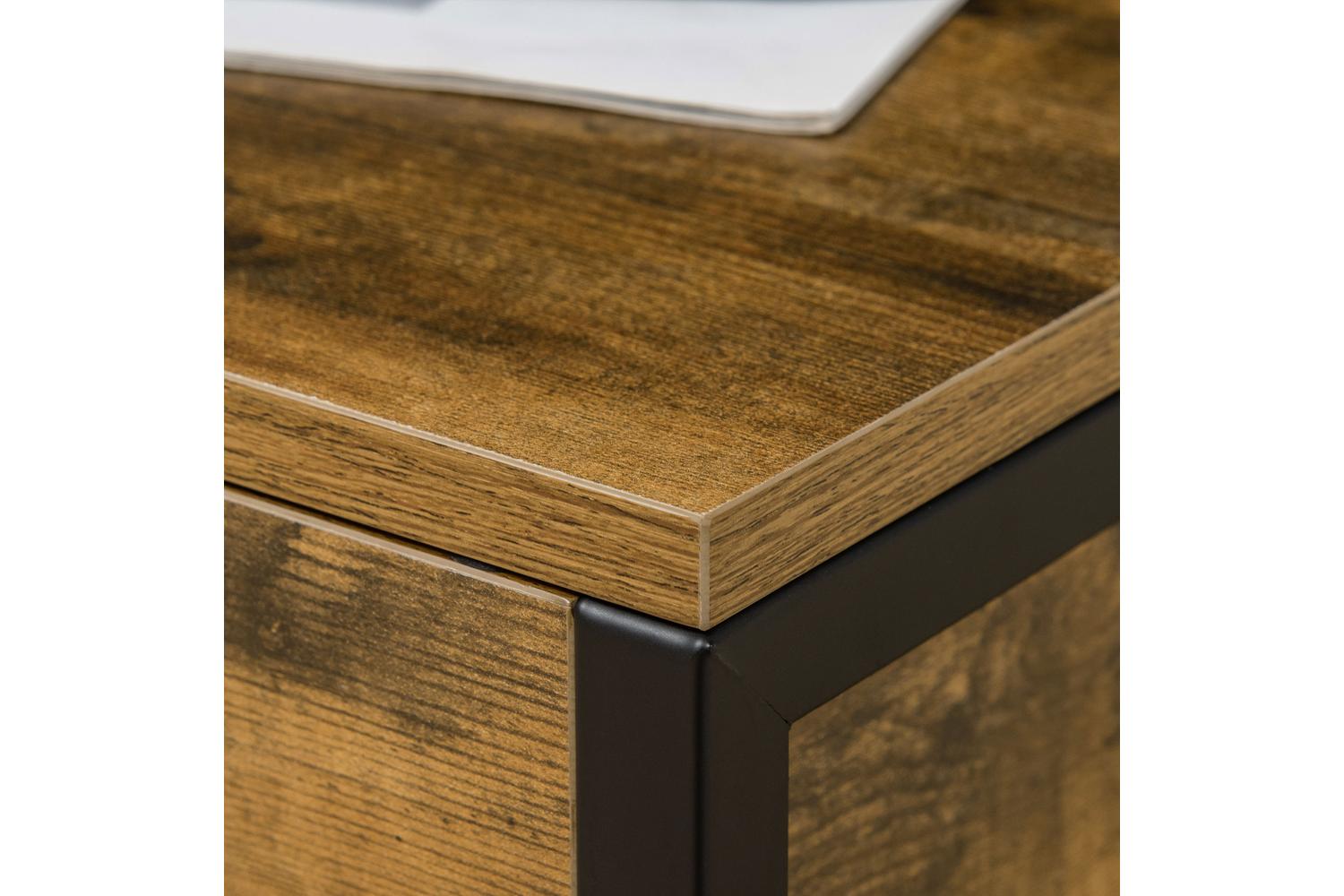 Homcom Industrial Storage Bench | Rustic Brown-6