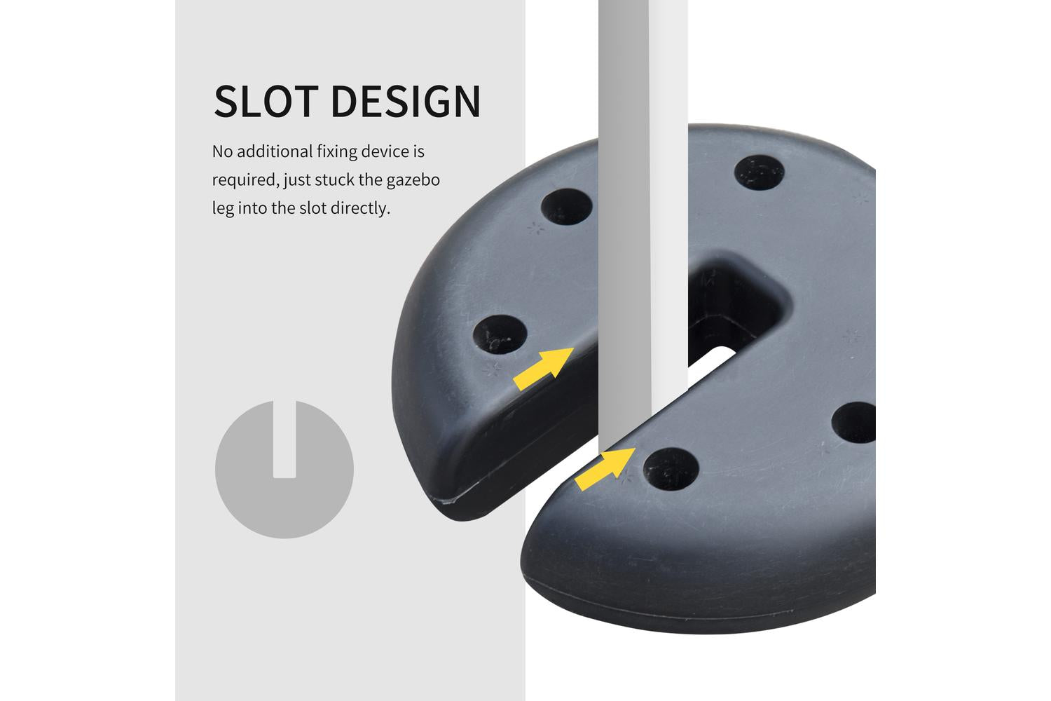 Outsunny Tent Weight Base | Black | 4 Pieces-3