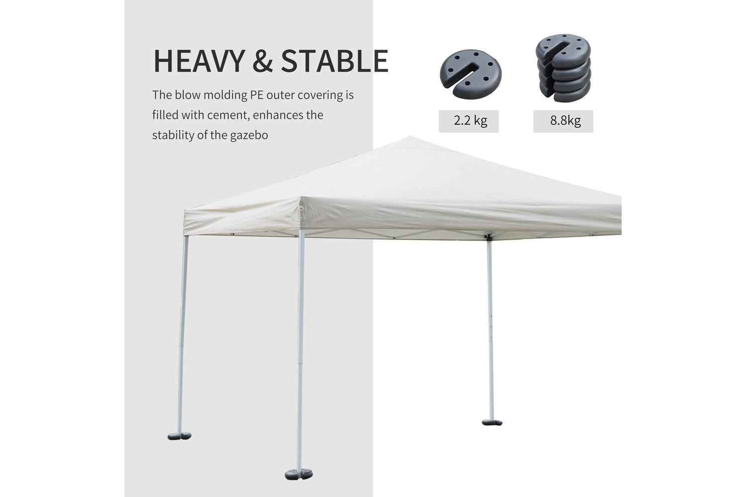 Outsunny Tent Weight Base | Black | 4 Pieces-4