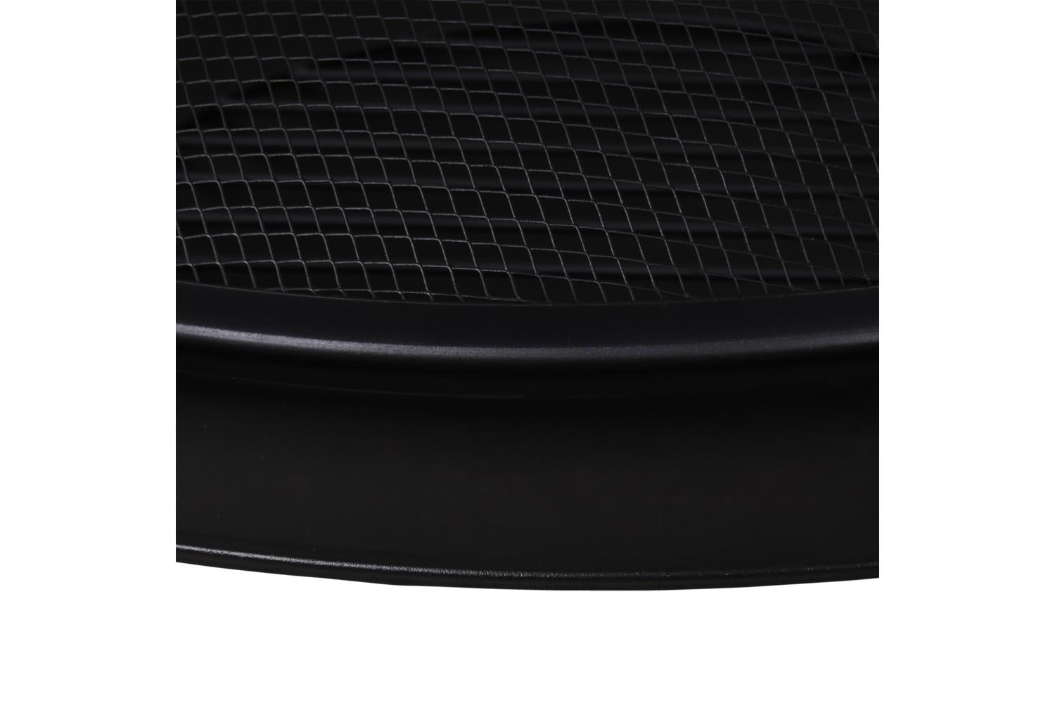 Outsunny Outdoor Round Metal Fire Pit with Poker Wood Grate | Black-8