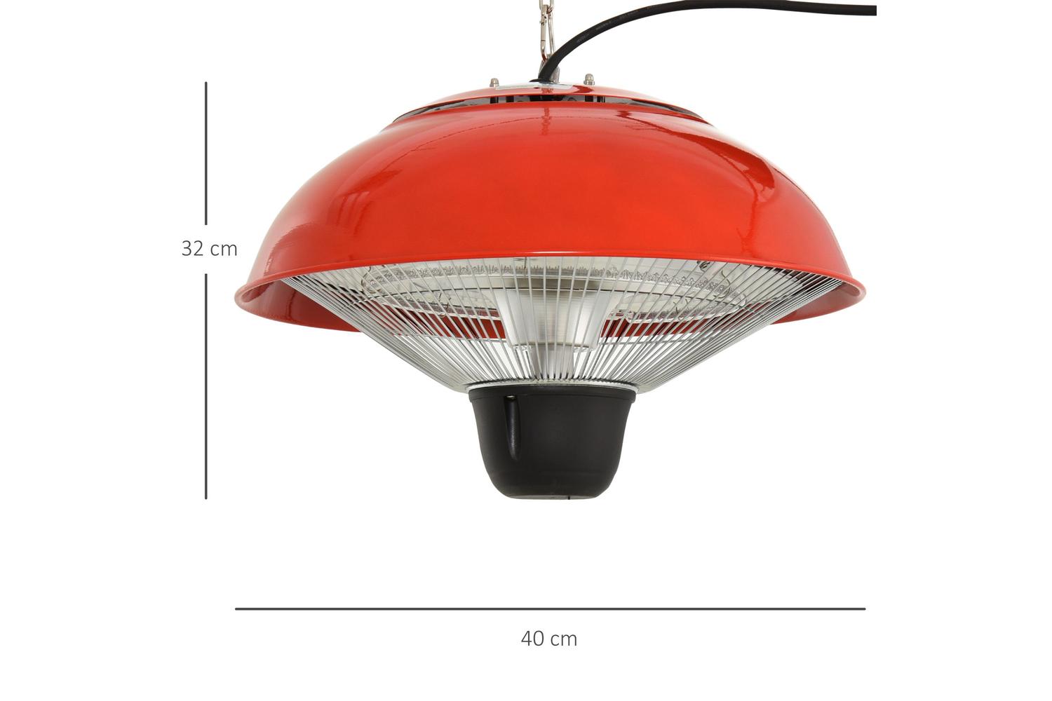 Outsunny 1500W Patio Heater | Red-2
