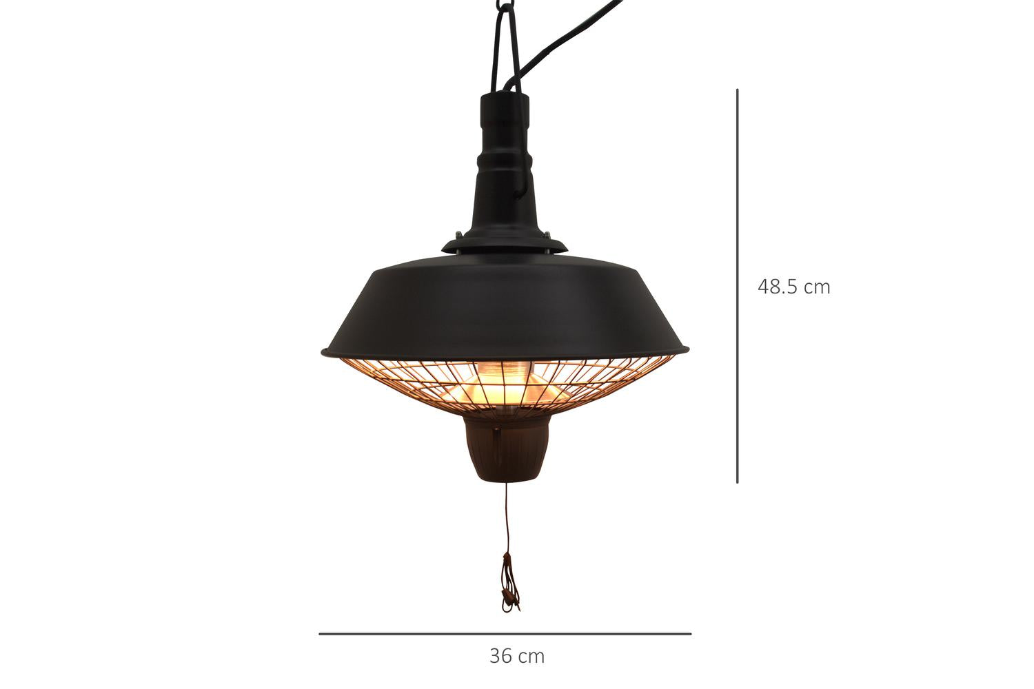 Outsunny Outdoor Electric Heater | Black-2