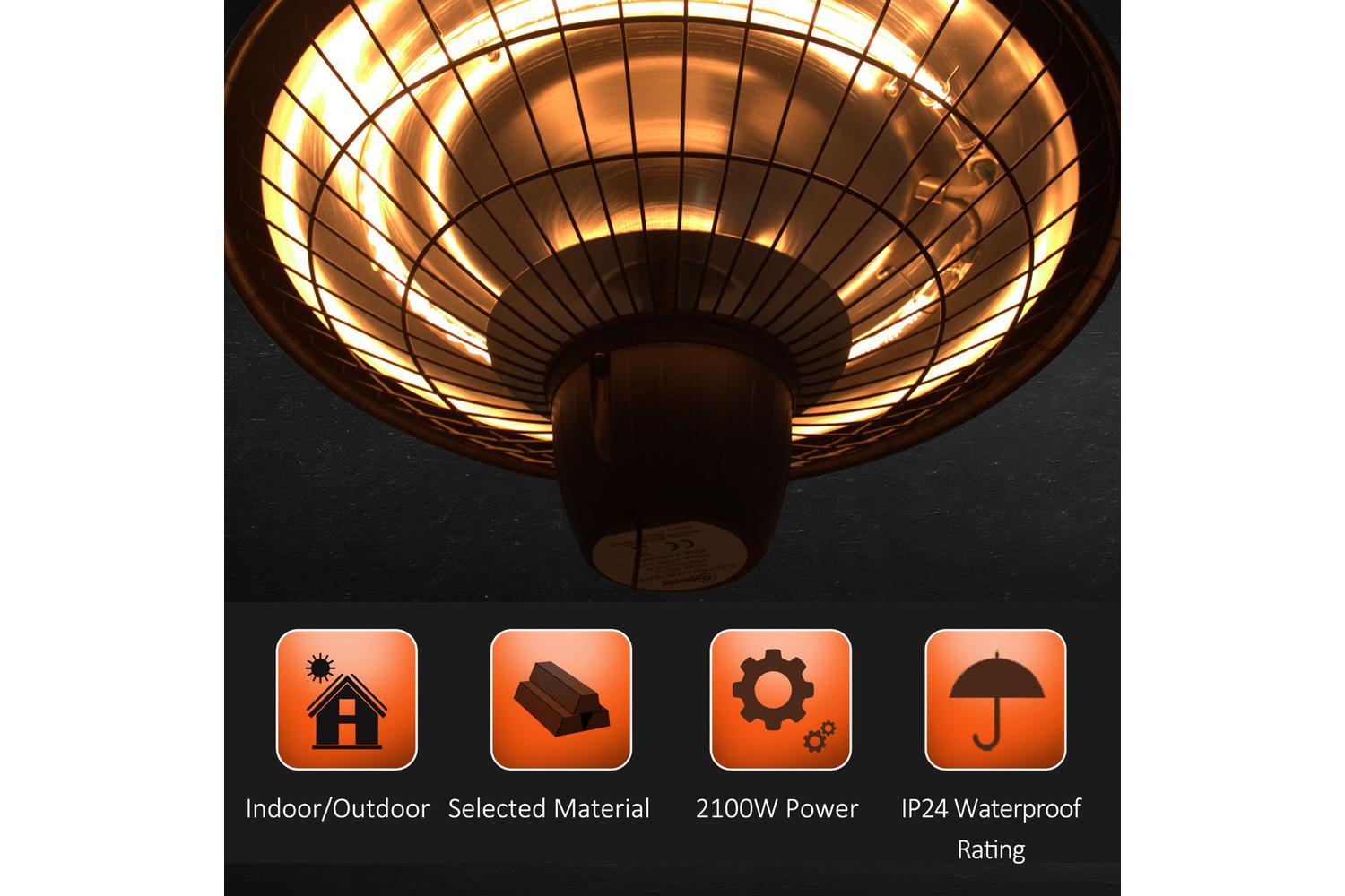 Outsunny Outdoor Electric Heater | Black-4