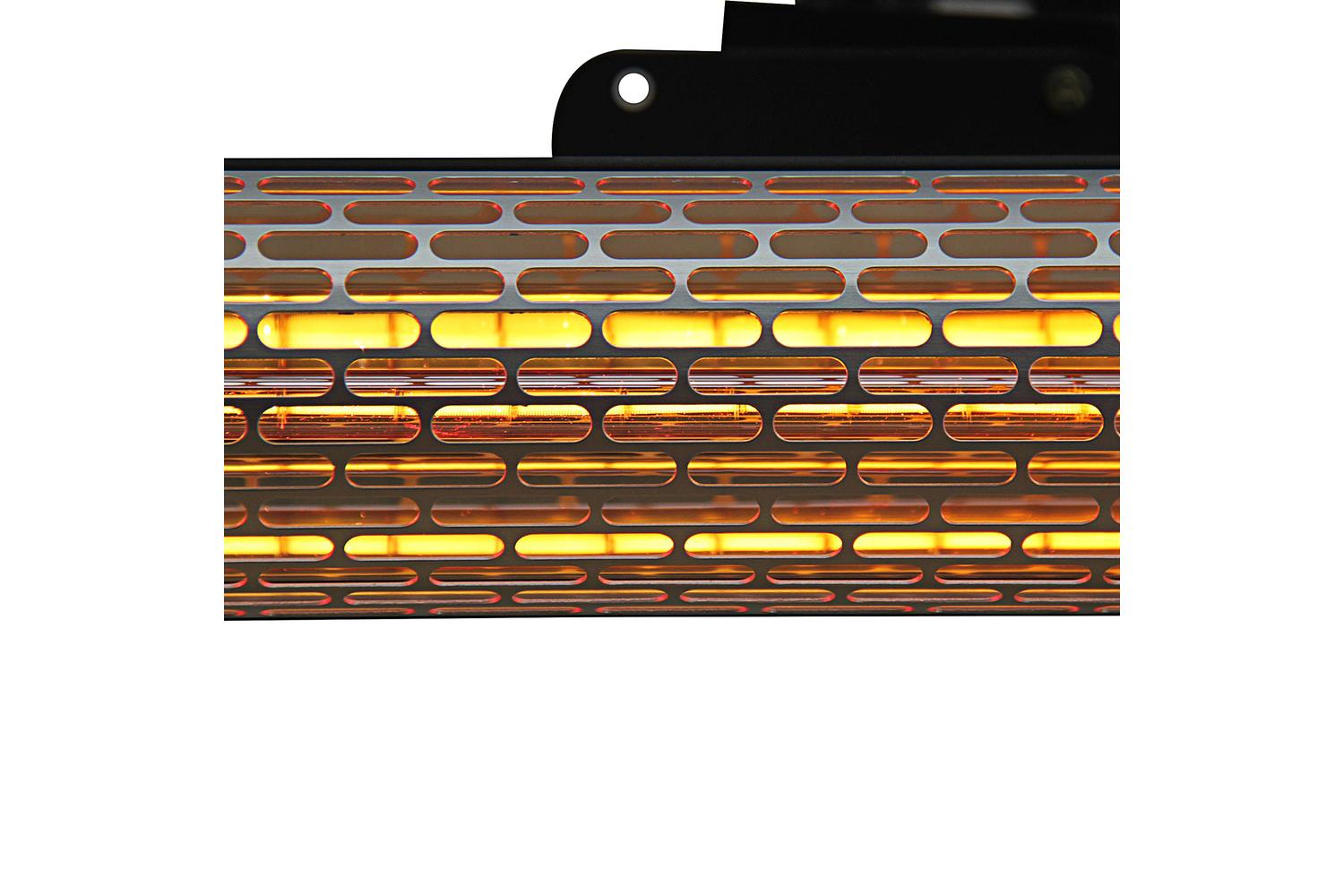 Outsunny Outdoor Wall Mount Electric Halogen Heater | Black-7