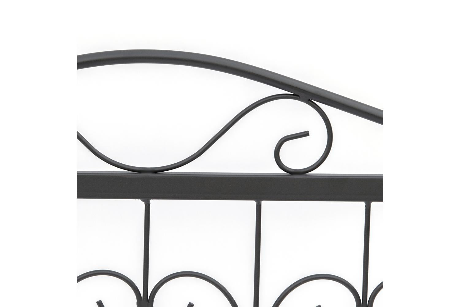 Outsunny Outdoor Picket Fence Panels | 4 Pieces | Black-8
