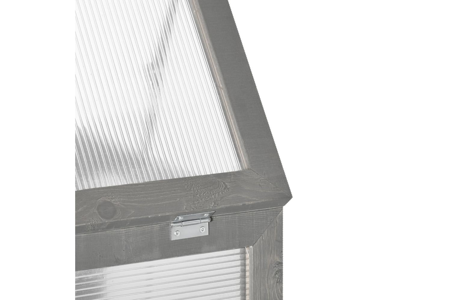 Outsunny 3-Tier Outdoor Garden Wooden Greenhouse | Dark Grey-7