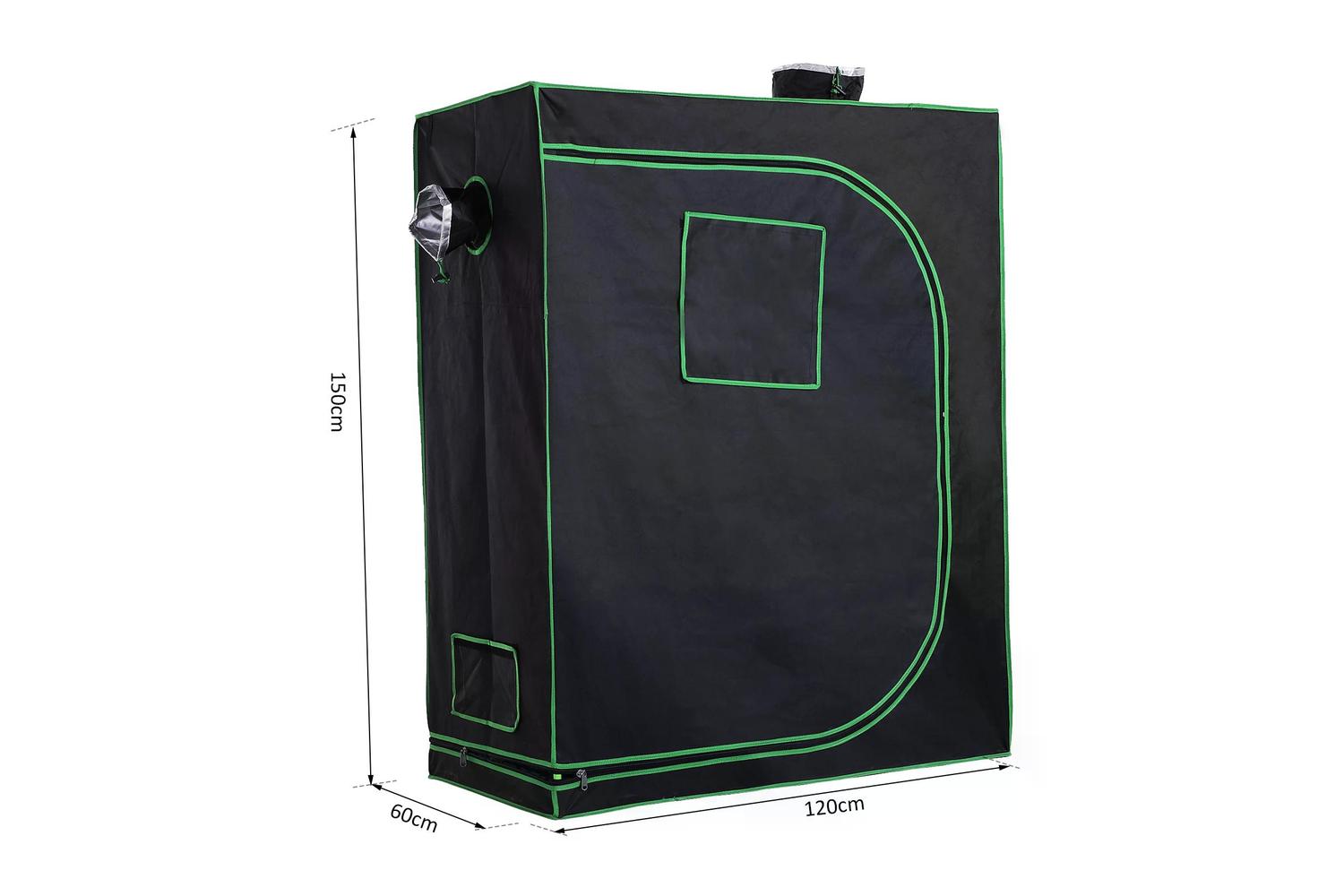 Outsunny Indoor Plant Grow Tent Canopy | Black/Green-2