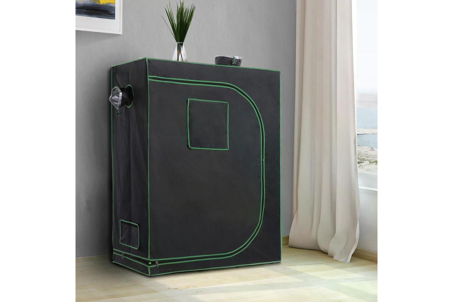 Outsunny Indoor Plant Grow Tent Canopy | Black/Green-7