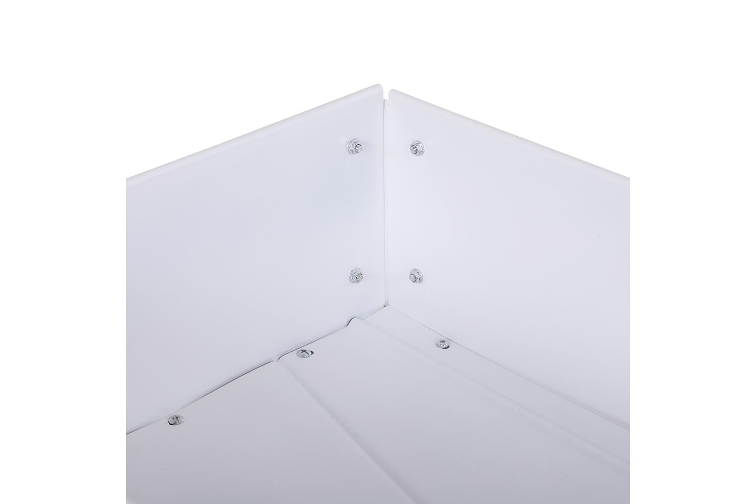 Outsunny Outdoor Garden Plant Box with Storage Shelf Wheels | White-8