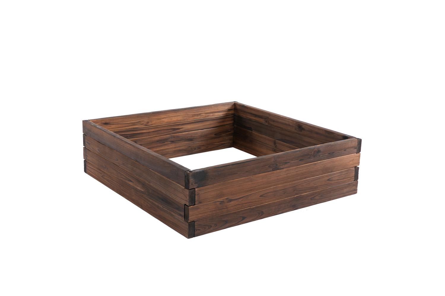 Outsunny Wooden Flower Pot Raised Versatile Planter | Carbon-7
