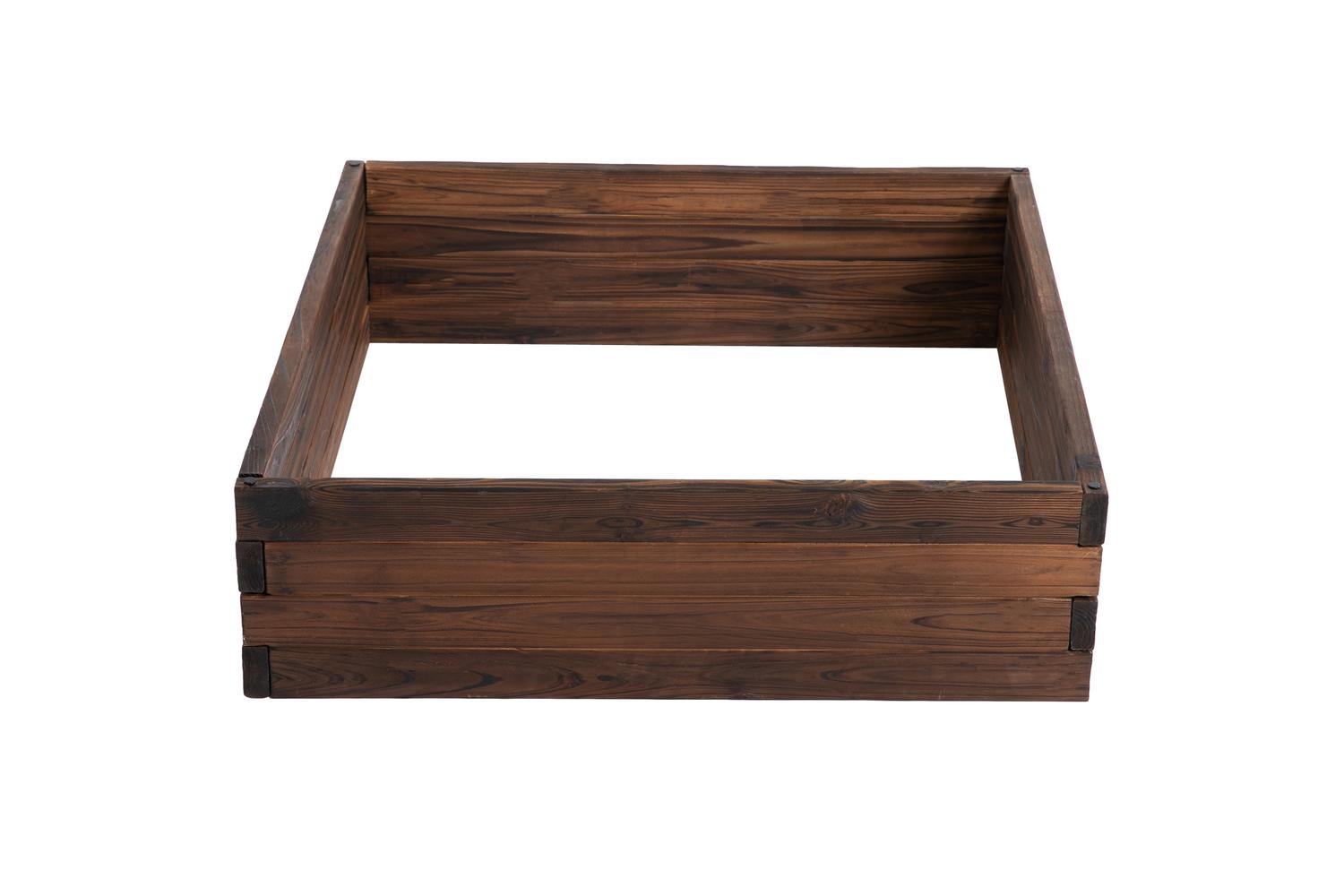 Outsunny Wooden Flower Pot Raised Versatile Planter | Carbon-8