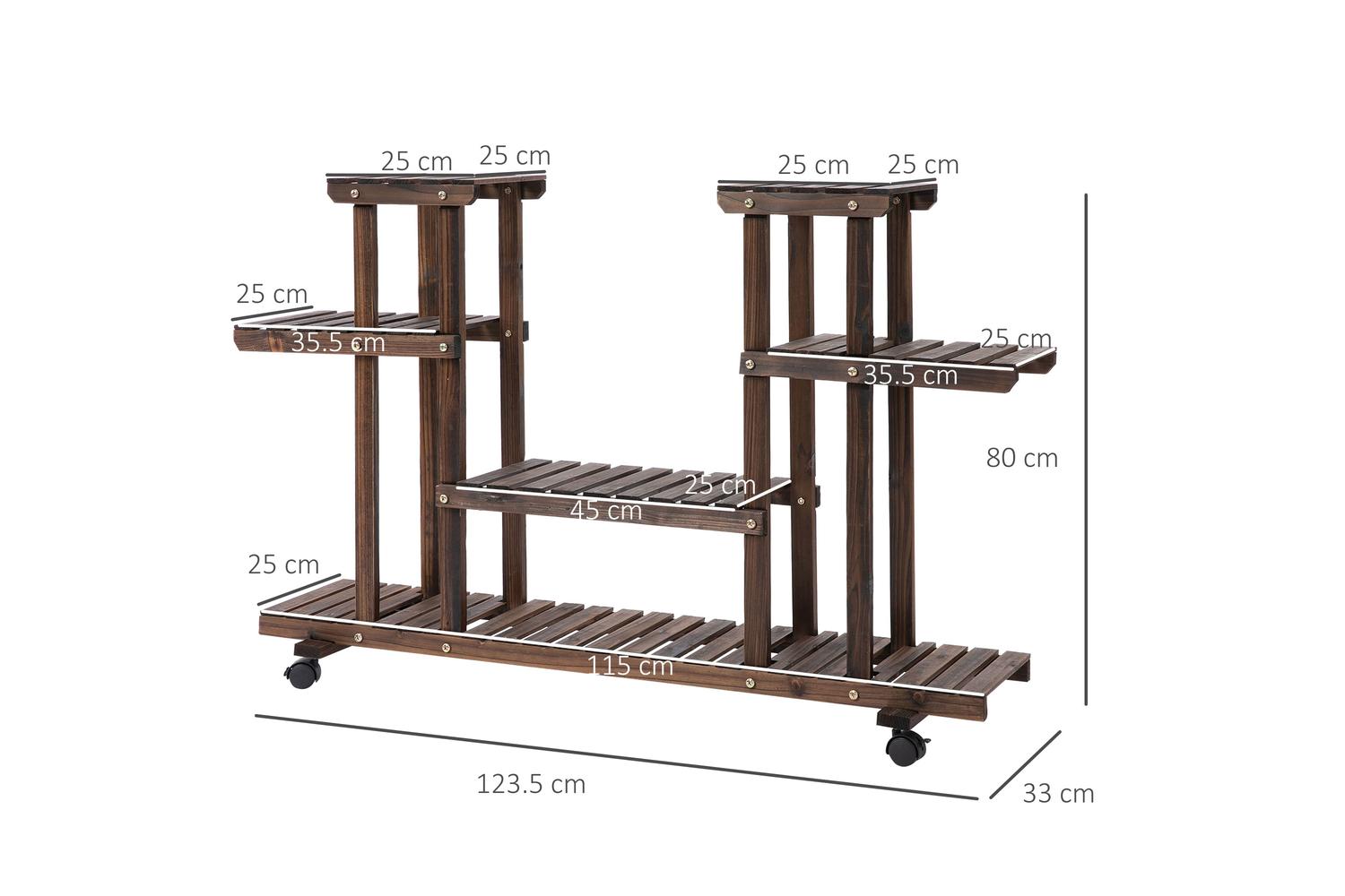 Outsunny Outdoor Flower Display Stand | Carbon-2