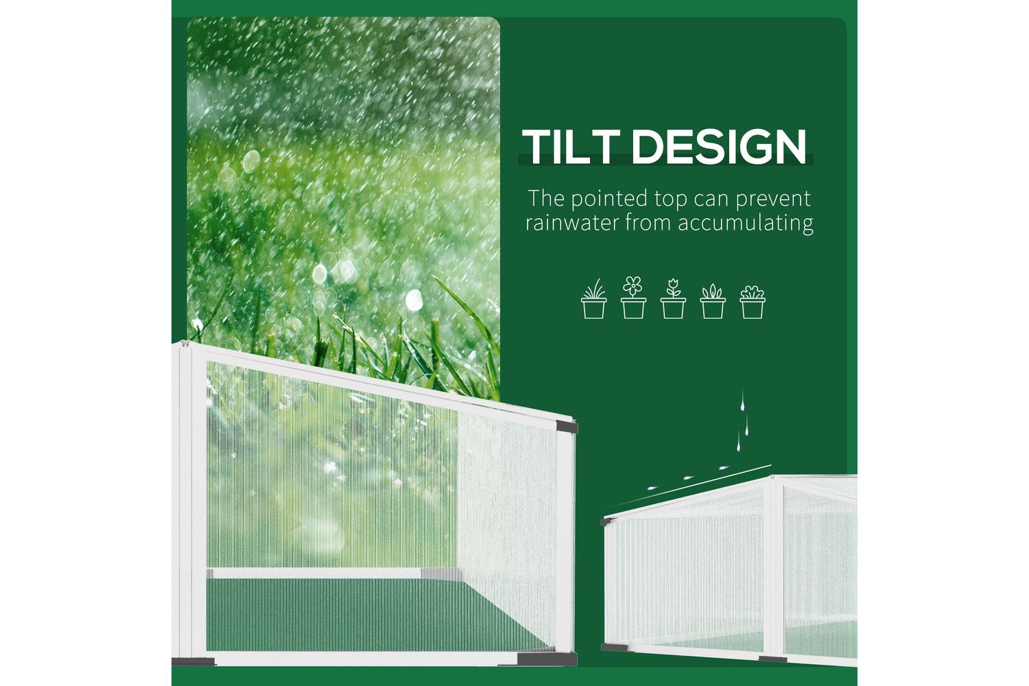 Outsunny Polycarbonate Greenhouse | Silver-5