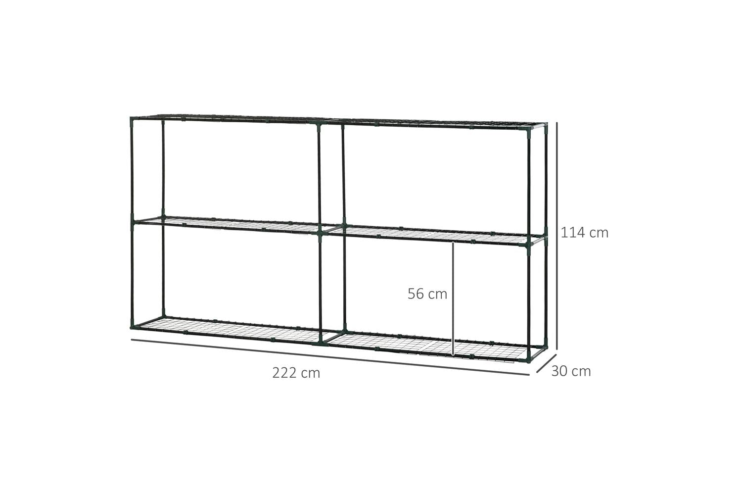 Outsunny 3 Tier Metal Plant Stand | Green-2