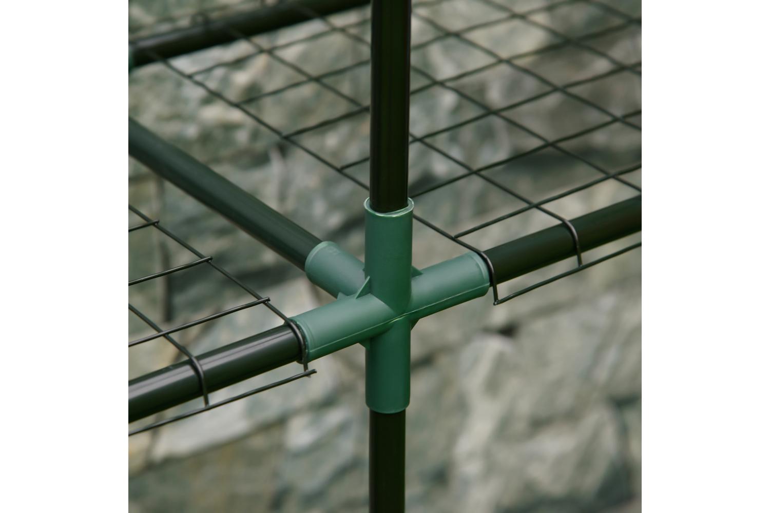 Outsunny 3 Tier Metal Plant Stand | Green-6