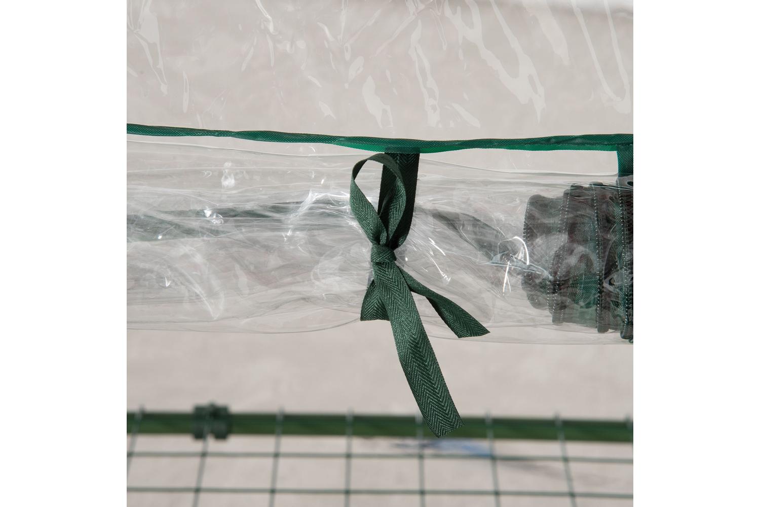 Outsunny 3 Tier Portable Mini Greenhouse | Clear/Dark Green-7