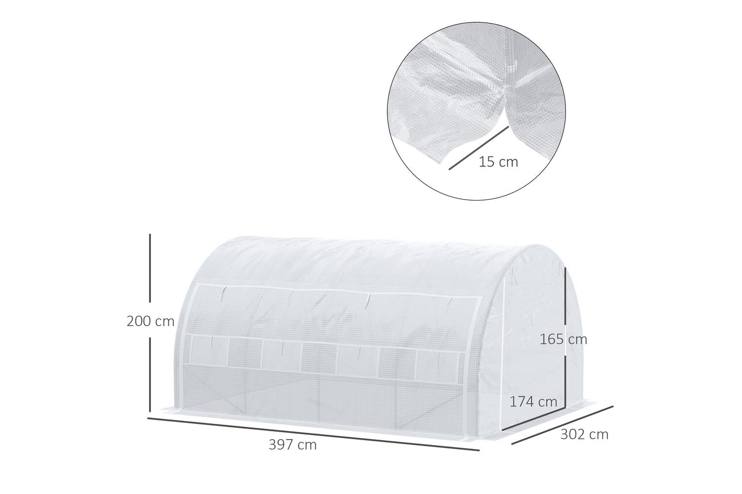 Outsunny Steel Frame Greenhouse | White-2