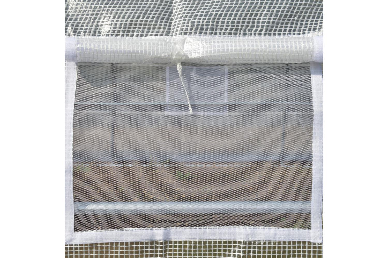 Outsunny Steel Frame Greenhouse | White-8